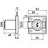 Picture of Cabinet Lock For Metal & Wood Furniture - KA - Brass Plated