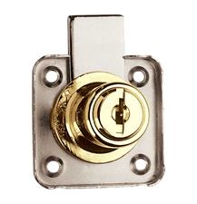 Picture of Drawer Lock For Metal & Wood Furniture - KD - Brass Plated