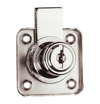 Picture of Drawer Lock For Metal & Wood Furniture - KD - Chrome Plated