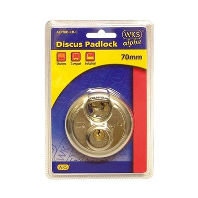Picture of WKS 70mm Discus Padlock Blister Packed