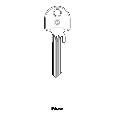 Picture of Silca MXU2 Cylinder Key Blank for Maxus