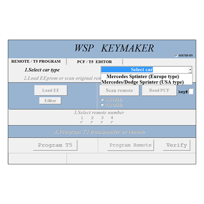 Picture of WSP (Sprinter W901-W902-W903-W904-W905) software update for MB Remote Keymaker