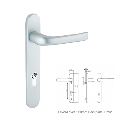 Picture of Replacement Lever/Lever Door Handles, 220mm Backplate - 92mm PZ