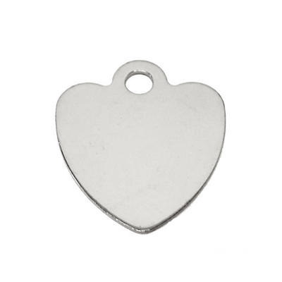 Picture of Name Discs 25mm Heart Shaped Nickel 