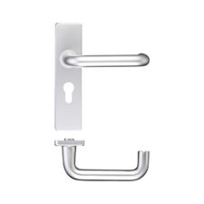 Picture of Return-to-Door Lever Handle on Euro Profile Backplate