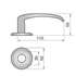 Picture of ASSA Outside Blind Rose & Internal 640 Lever Handle - Satin Chrome