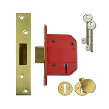 Picture of Union Strongbolt British Standard 5 Lever Mortice Deadlocks - Boxed - Polished Brass