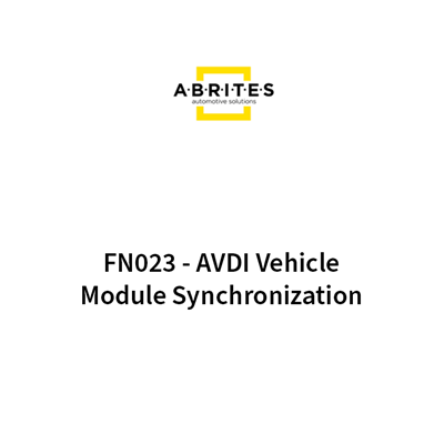 Picture of FN023 - AVDI Vehicle Module Synchronization