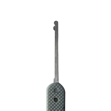 Picture of Peterson Half Snowman Pick - Electro-Nickel Steel Pick - Plastic Handle