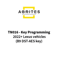 Picture of TN016 AVDI Lexus 2022+ Key Programming (B9 DST-AES Key)