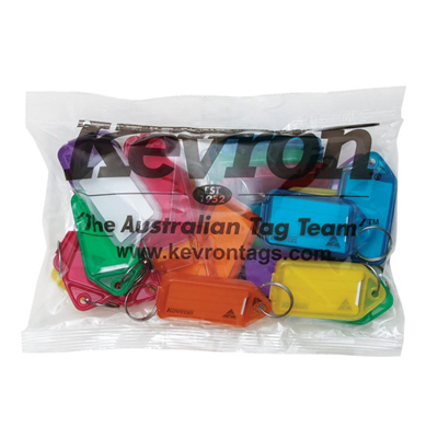 Picture of Kevron Giant Clicktags Key Tags Assorted Colours - Bag of 25