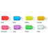 Picture of Kevron Giant Clicktags Key Tags Assorted Colours - Bag of 25