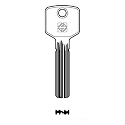 Picture of SILCA HGO1R Dimple Key Blank To Suit Brisant Ultion D And Hugo