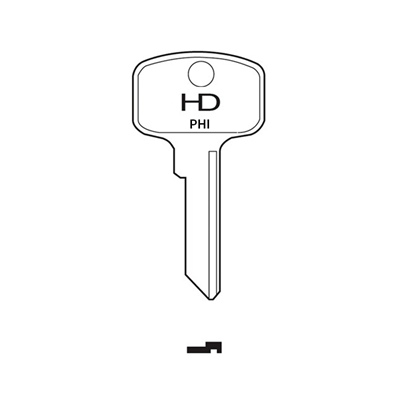 Picture of PH1 Cylinder Key Blank for Phoenix Safe locks
