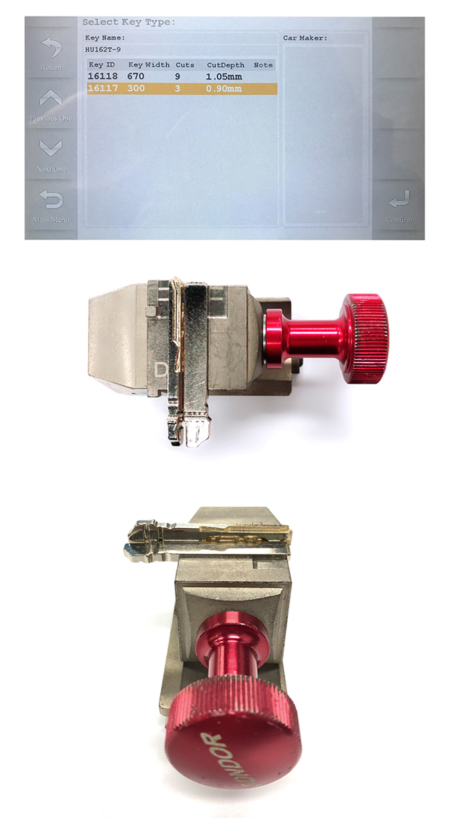 Xhorse Condor Mini: How to Cut HU162T key blanks (Section) 4