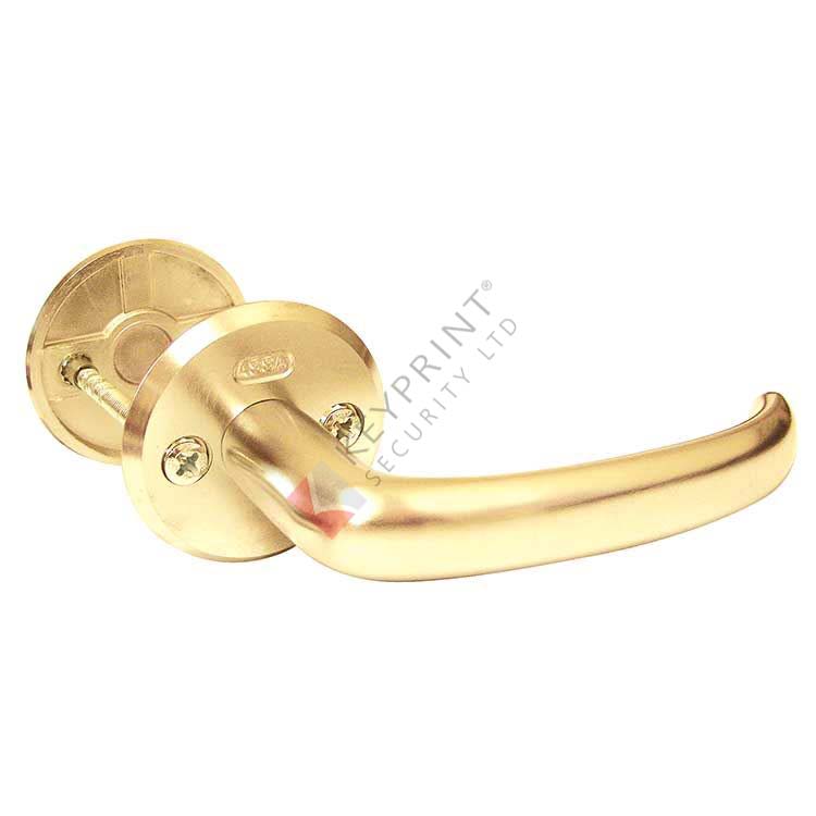 ASSA Outside Blind Rose & Internal 640 Lever Handle - Polished Brass