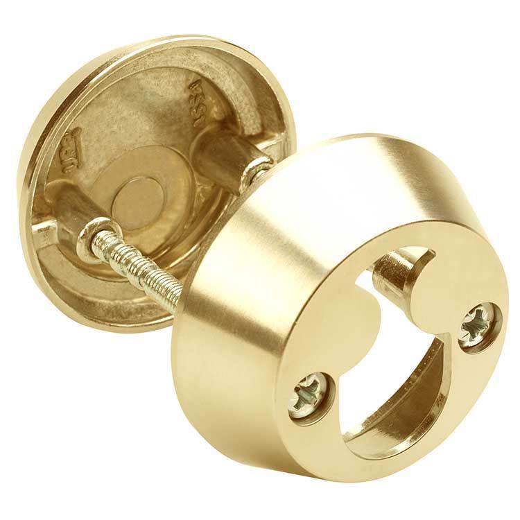 ASSA 2256 Blind rose outside, cylinder ring inside - Satin Chrome