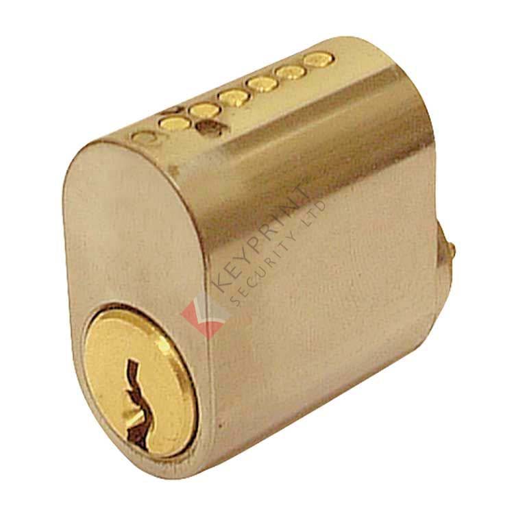 ASSA 6 Pin External Scandinavian Single Cylinder  - Polished Brass