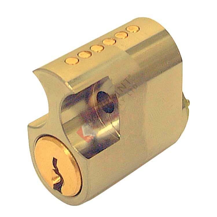 ASSA 6 Pin Internal Scandinavian Single Cylinder  - Polished Brass
