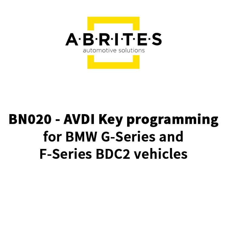 BN020 - AVDI Key Programming for BMW G-Series and F-Series BDC2 Vehicles