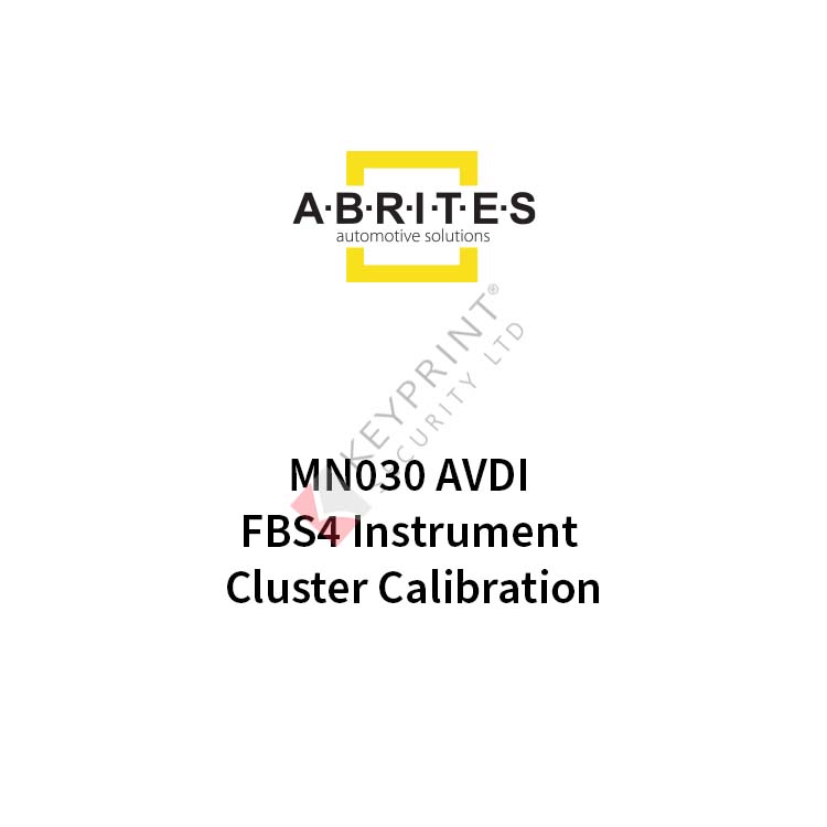 MN030 AVDI FBS4 Instrument Cluster Calibration Special Function