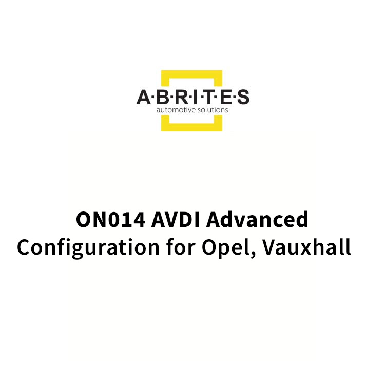 ON014 AVDI Advanced Configuration for Opel, Vauxhall
