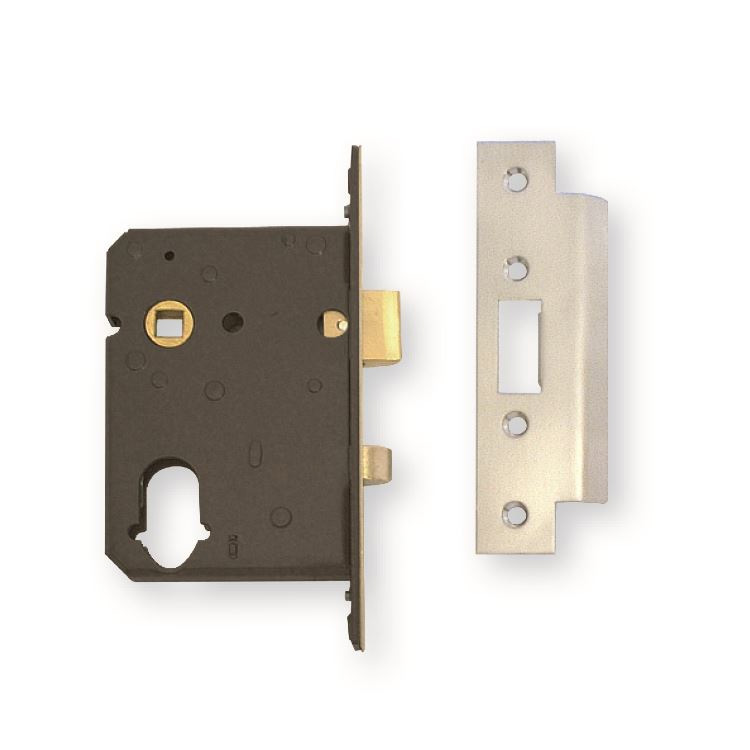 64mm Dual Profile Nightlatch With 45mm Backset - Satin Chrome