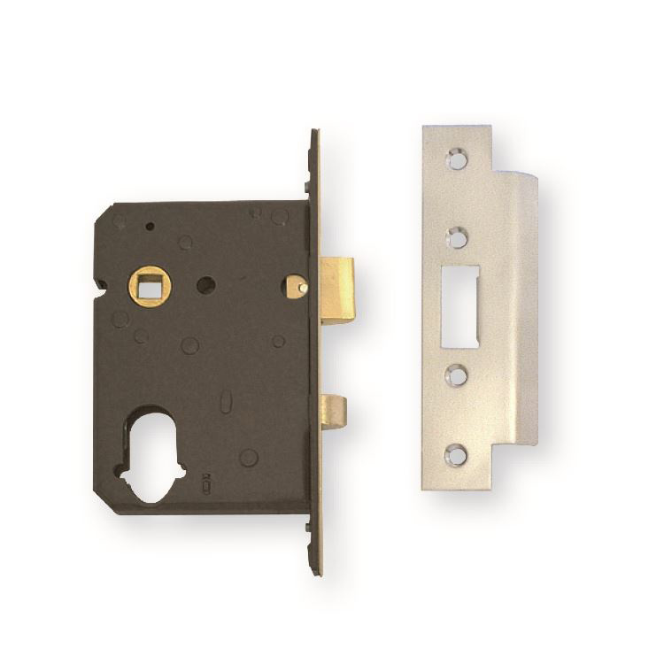 76mm Dual Profile Nightlatch With 57mm Backset - Satin Chrome