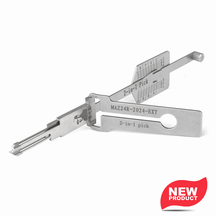 MR LI'S ORIGINAL MAZDA 2020 (MAZ24R) 2in1 Pick & Decoder for Mazda with Concealed Door Lock - Extended Length - Anti Glare