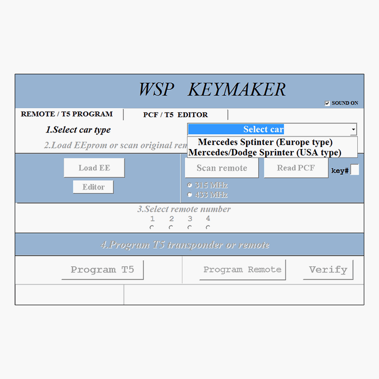 WSP (Sprinter W901-W902-W903-W904-W905) software update for MB Remote Keymaker
