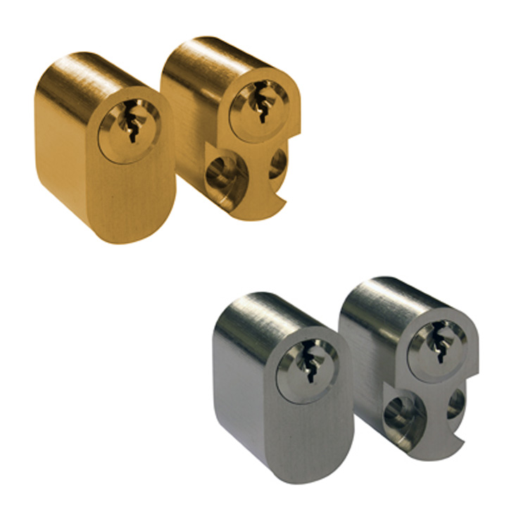 Esla NG External/Internal Scandinavian Double Cylinder - Polished Brass