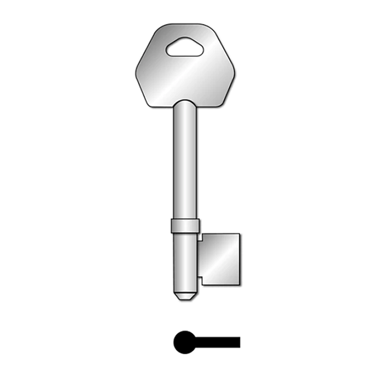 RST 7421 Mortice Key Blank for ARRONE Detainer Mortice Locks