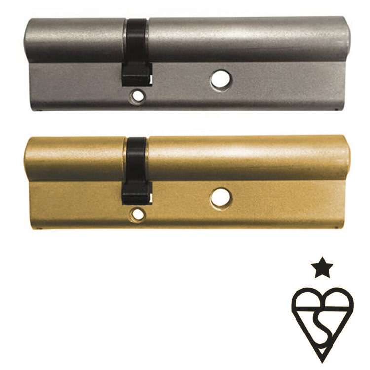 ESLA Technik Pro 1-Star Euro Double 105mm (35/70) Banham Cylinder - Satin Chrome