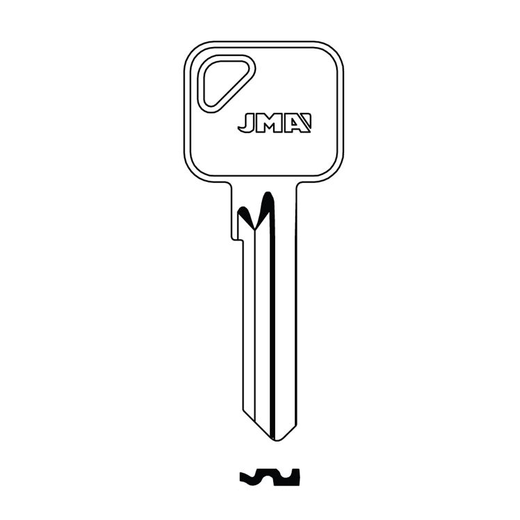 JMA TX-13D (EUS2) Cylinder Key Blank To Suit EUROSPEC MPX6