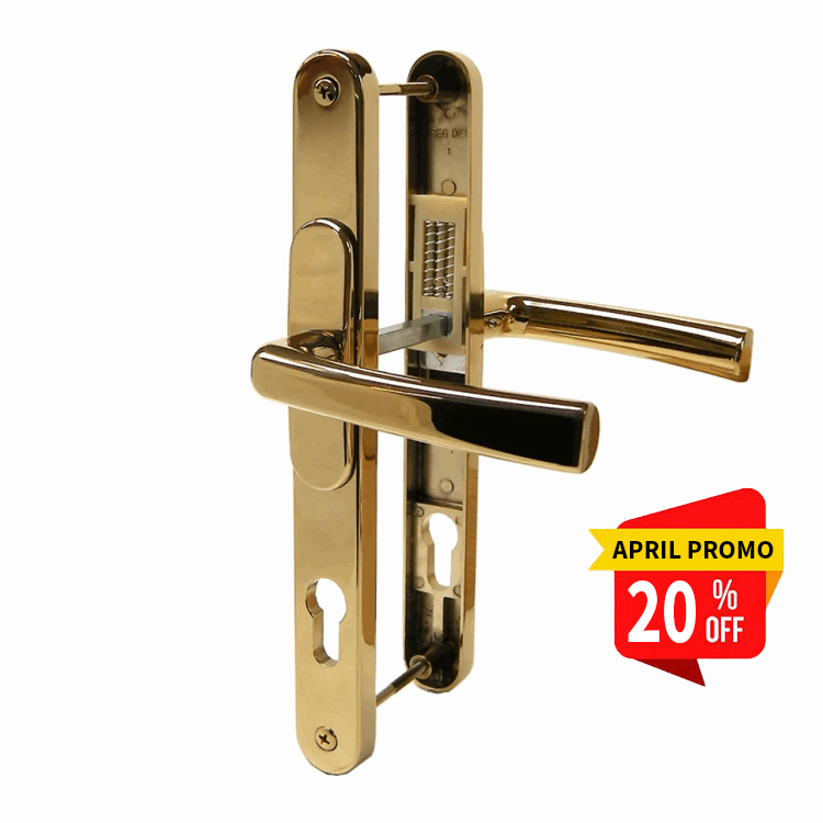 Universal Adjustable Lever Lever Door Handle - Polished Gold