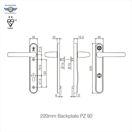 Handle 220 back
