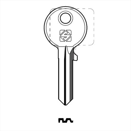 Silca BUR29 Cylinder Key Blank for Burg