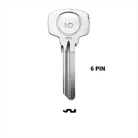Yale Y32A 6-Pin Key Blank