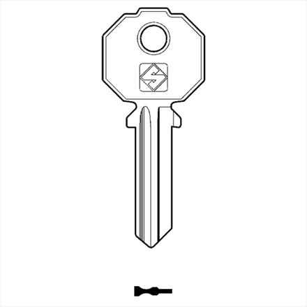Silca PF092S Cylinder Key Blank For Prefer